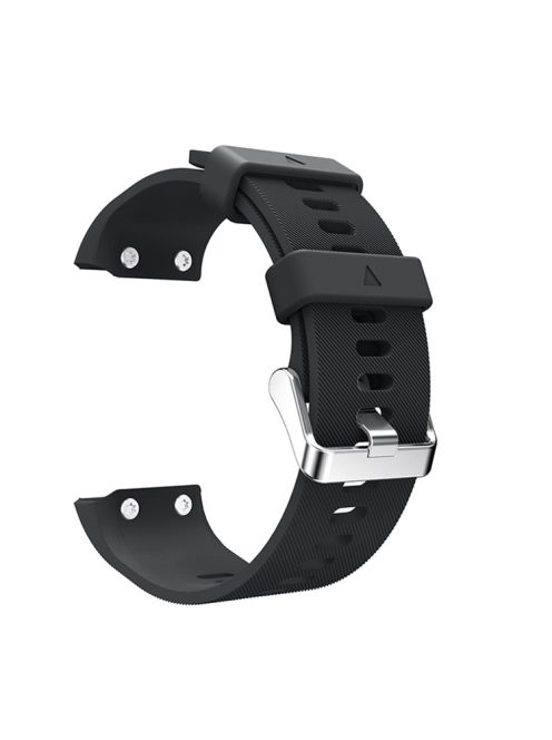 For Garmin Forerunner 35 Silicone Watch Band Pin Buckle Wrist Strap - Black