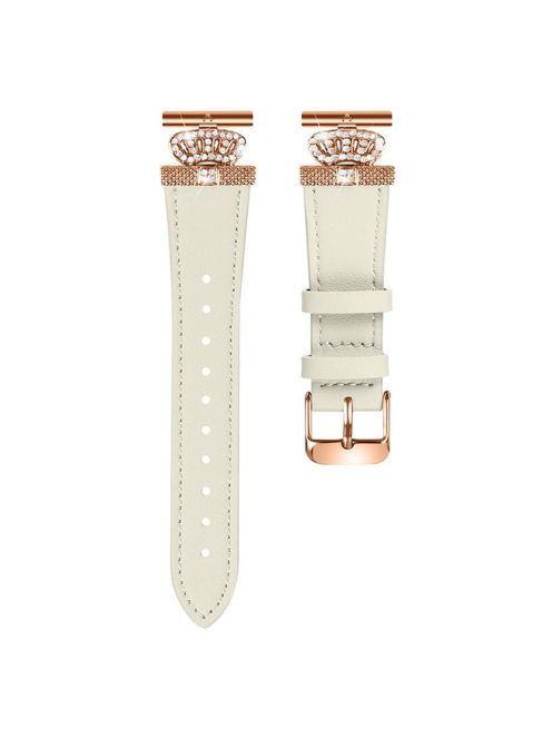 For Garmin Forerunner 645 / 645 Music Watch Band with Rose Gold Buckle Stylish Replace Strap - Apricot