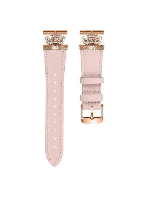 For Garmin Forerunner 645 / 645 Music Watch Band with Rose Gold Buckle Stylish Replace Strap - Pink