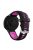 For Garmin Forerunner 735XT 220 230 235 620 630 Silicone Watch Band Wrist Strap Replacement with Silver Buckle - Black / Rose