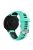 For Garmin Forerunner 735XT 220 230 235 620 630 Silicone Watch Band Wrist Strap Replacement with Silver Buckle - Cyan / Black