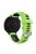 For Garmin Forerunner 735XT 220 230 235 620 630 Silicone Watch Band Wrist Strap Replacement with Silver Buckle - Green / Black