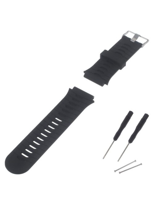 For Garmin Forerunner 920XT Soft Silicone Watch Band + Lugs Adapters + Tools - Black