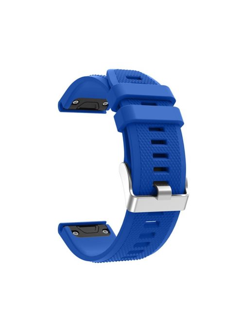 For Garmin Forerunner 935 Rhombus Texture Flexible Silicone Watch Band with Pin Buckle - Royal Blue