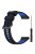 For Garmin Forerunner 965 / 955 / 945 / 935 / 745 Silicone Watch Band Twill Texture Dual Color Wrist Strap - Black+Blue