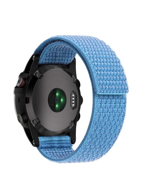 For Garmin Forerunner 965 / 955 / 945 / 935 Adjustable Watch Strap Stitching Nylon Loop Wrist Band - Sky Blue