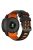 For Garmin Instinct 2X Silicone Watch Strap Replacement Wrist Band - Black+Orange