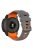 For Garmin Instinct 2X Silicone Watch Strap Replacement Wrist Band - Space Grey+Orange