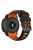 For Garmin Instinct 2X Silicone Watch Straps Dual Color Wrist Band - Black+Orange