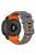 For Garmin Instinct 2X Silicone Watch Straps Dual Color Wrist Band - Grey+Orange