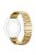 For Garmin Lily 2 14mm Watch Band 3-Beads Stainless Steel Wrist Strap with Folding Buckle - Gold