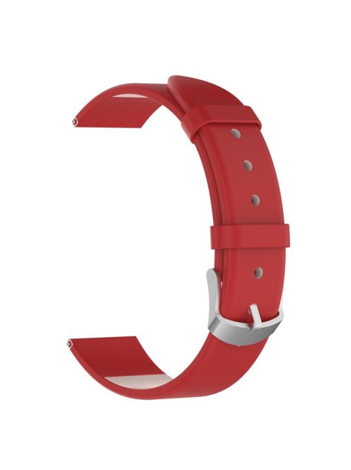 For Garmin Lily 2 Leather Watch Strap Adjustable Watch Band Replacement - Red