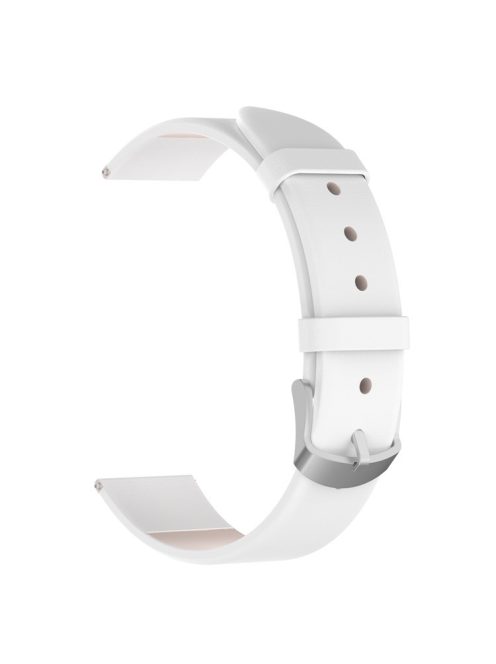 For Garmin Lily 2 Leather Watch Strap Adjustable Watch Band Replacement - White