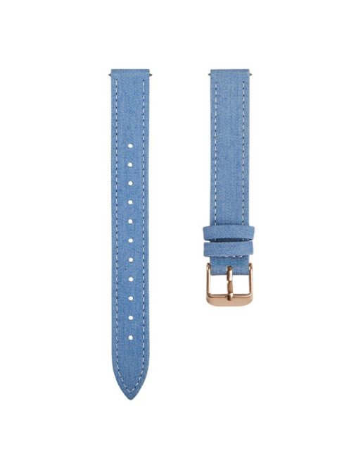 For Garmin Lily 2 Linen Leather Wrist Band Adjustable Watch Strap Replacement - Baby Blue