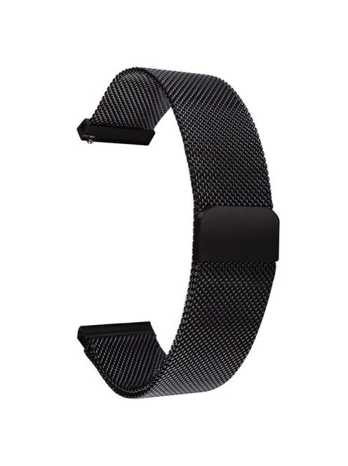 For Garmin Lily 2 Magnetic Watch Strap 14mm Milanese Mesh Wrist Band - Black