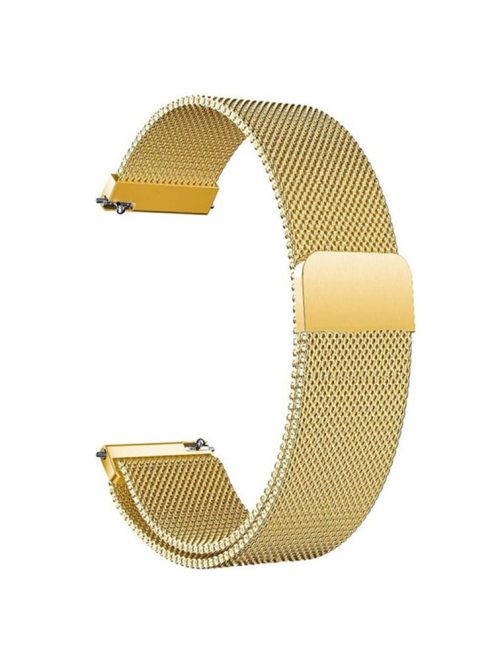 For Garmin Lily 2 Magnetic Watch Strap 14mm Milanese Mesh Wrist Band - Gold