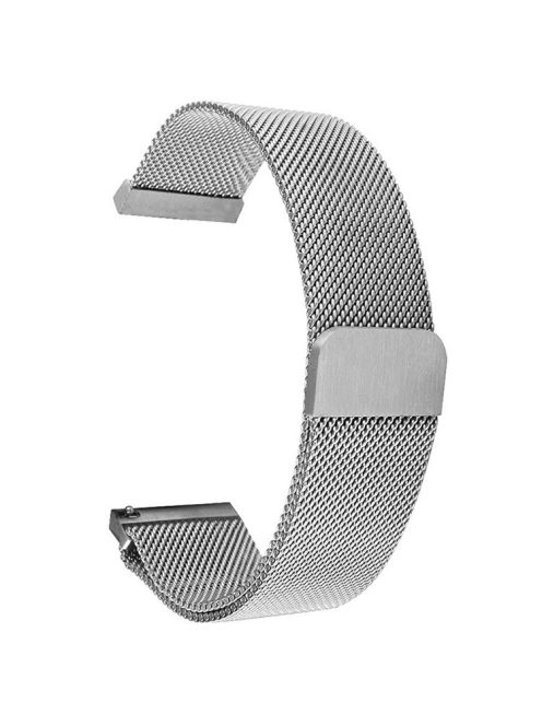 For Garmin Lily 2 Magnetic Watch Strap 14mm Milanese Mesh Wrist Band - Silver