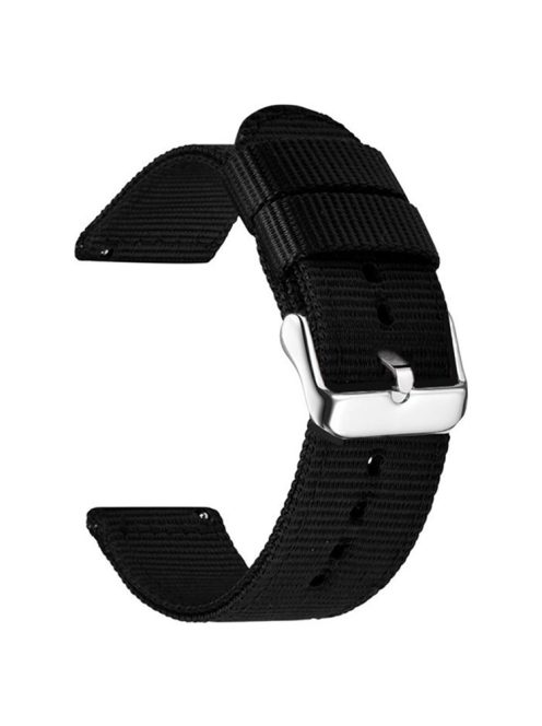 For Garmin Lily 2 Nylon Watch Band Adjustable Pin Buckle 14mm Wrist Strap Replacement - Black