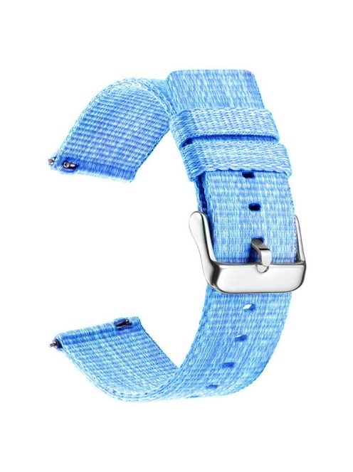 For Garmin Lily 2 Nylon Watch Band Adjustable Pin Buckle 14mm Wrist Strap Replacement - Blue