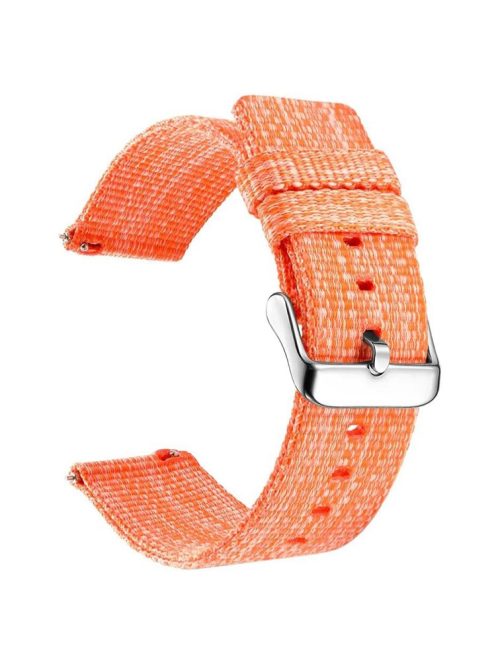 For Garmin Lily 2 Nylon Watch Band Adjustable Pin Buckle 14mm Wrist Strap Replacement - Orange