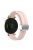 For Garmin Lily 2 Silicone Band Watch Strap with Magnetic Folding Buckle - Pink with Silver Buckle