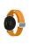 For Garmin Lily 2 Silicone Band Watch Strap with Magnetic Folding Buckle - Yellow with Silver Buckle