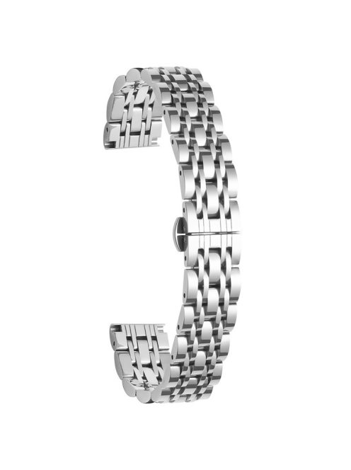 For Garmin Lily 2 Watch Band 7-Beads 14mm Stainless Steel Replacement Strap - Silver