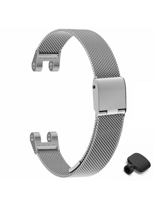 For Garmin Lily Metal Watch Strap Milanese Mesh Wrist Band Replacement with Tool - Silver