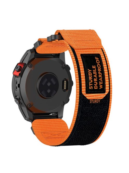 For Garmin Quickfit 20mm  /  Fenix 7S  /  7S Pro Nylon Wrist Band Magic Tape Watch Strap - Orange