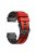 For Garmin Tactix 7 Pro / Tactix Delta Replacement Wristband Quick Release Dual-color Soft Silicone Sport Watch Band  - Red  /  Black