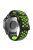 For Garmin Tactix Delta / Enduro / Fenix 7X Silicone Watch Band Dual Color Quick Release Wrist Strap - Black / Green