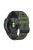 For Garmin Tactix Delta / Enduro Horizontal Stripes Silicone Replacement Watch Strap Adjustable Wrist Band - Army Green / Black