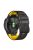 For Garmin Tactix Delta / Enduro Horizontal Stripes Silicone Replacement Watch Strap Adjustable Wrist Band - Black / Yellow