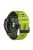 For Garmin Tactix Delta / Enduro Horizontal Stripes Silicone Replacement Watch Strap Adjustable Wrist Band - Green / Black