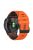 For Garmin Tactix Delta / Enduro Horizontal Stripes Silicone Replacement Watch Strap Adjustable Wrist Band - Orange / Black