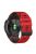 For Garmin Tactix Delta / Enduro Horizontal Stripes Silicone Replacement Watch Strap Adjustable Wrist Band - Red / Black