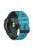 For Garmin Tactix Delta / Enduro Horizontal Stripes Silicone Replacement Watch Strap Adjustable Wrist Band - Sky Blue / Black