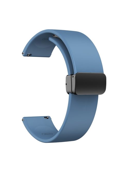 For Garmin Venu / Venu Sq / Venu Sq 2 /  Venu 2 Plus Watch Band 20mm Silicone Wrist Strap with Magnetic Folding Black Buckle - Blue