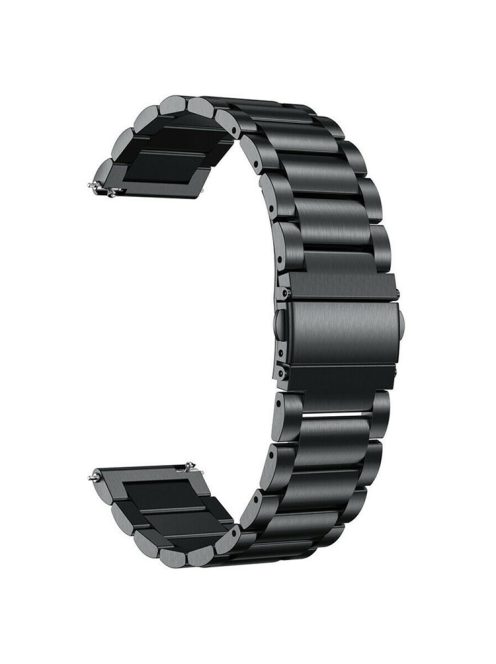 For Garmin Venu 2 / Venu 3 Replacement Strap Classic 3-Bead 316L Stainless Steel 22mm Watch Band - Black