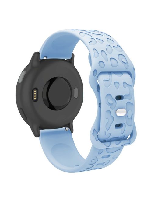 For Garmin Venu 2 Plus / vivoactive 5 20mm Silicone Watch Band Leopard Texture Adjustable Strap - Baby Blue