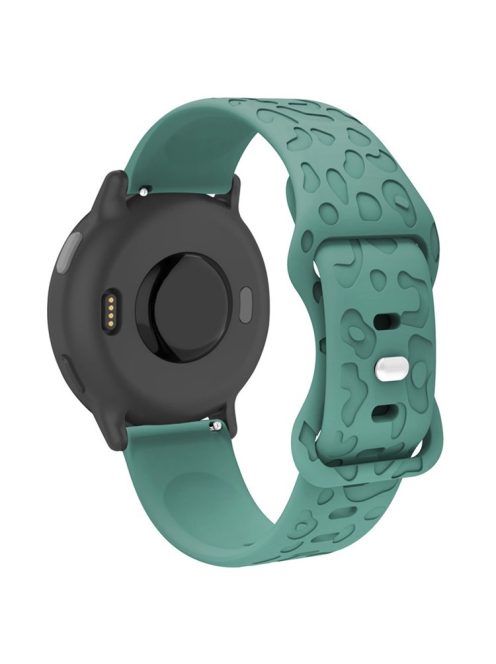 For Garmin Venu 2 Plus / vivoactive 5 20mm Silicone Watch Band Leopard Texture Adjustable Strap - Pine Needle Green