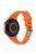 For Garmin Venu 2 Plus/Samsung Galaxy Watch4 Silicone Watch Band 20mm Universal Circle Design Replacement Wrist Strap - Orange