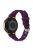 For Garmin Venu 2 Plus/Samsung Galaxy Watch4 Silicone Watch Band 20mm Universal Circle Design Replacement Wrist Strap - Purple