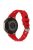 For Garmin Venu 2 Plus/Samsung Galaxy Watch4 Silicone Watch Band 20mm Universal Circle Design Replacement Wrist Strap - Red