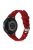 For Garmin Venu 2 Plus/Samsung Galaxy Watch4 Silicone Watch Band 20mm Universal Circle Design Replacement Wrist Strap - Wine Red