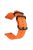 For Garmin Venu 2S / Vivoactive 4S 18mm Nylon Watch Strap Three Heavy Buckles Watch Band Replacement - Orange