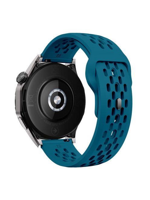 For Garmin Venu 3 / Venu 2 / Vivoactive 4 22mm Watch Strap Hollow Silicone Wrist Band Replacement - Cyan