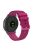 For Garmin Venu 3S / Forerunner 265S Watch Strap 18mm Plaid Pattern Silicone Band - Fuchsia