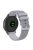 For Garmin Venu 3S / Forerunner 265S Watch Strap 18mm Plaid Pattern Silicone Band - Grey