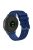 For Garmin Venu 3S / Forerunner 265S Watch Strap 18mm Plaid Pattern Silicone Band - Navy Blue